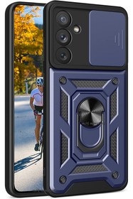 Resim m.tk moveteck Samsung Galaxy A54 5g Için Telefon Kılıfı Sürgülü Cam Kamera Lens Koruması Military Zırh Tank Armor 