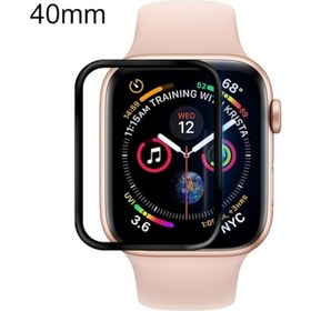 Resim Ally iOS Uyumlu Watch 5-4 40Mm 3D Pmma Kavisli Full Cam Ekran Koruyuc-Siyah 