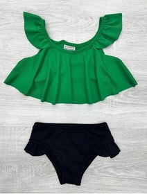 Resim My Kids Wear Fırfır Detaylı 2 Li Mayo Takım Yeşil 