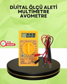 Resim Profesyonel Dijital Multimetre Volt Amper Direnç Ölçümü 