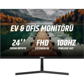 Resim Dahua 23.8 LM24-B200S 1920x1080 5MS 100Hz HDMI/VGA +SPEAKER 