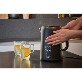 Resim Fritel Kettle Mat Siyah Dijital Göstergeli Sıcak Tutma Özellikli 1.7 L- 1.500 W 