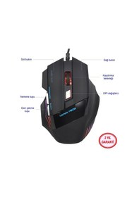 Resim M6 RGB Makro Pro Gaming Mouse 3200Dpi 6 Düğmeli Oyuncu Mouse 
