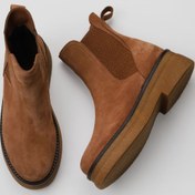 Resim Bueno Shoes Taba Açık Süet Kadın Düz Bot 01wv0214 