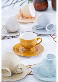 Resim Acar Moira 6 Kişilik Kahve Fincan Takımı - 100 Ml Renkli 