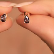 Resim LINTERNA 925 Ayar Gümüş Mistik Topaz Taşlı Damla Küpe 
