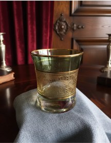 Resim Paşabahçe Azur Gold Pantograf Dekorlu Su Bardakları 240 Cc 6 Lı Premium Çeyizlik Set Gold - Şeffaf 