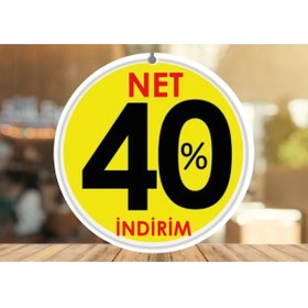 Resim TA1AB Mağaza Dönkartı %40 Indirimii Yazılı Çift Yön Baskılı Dönkart 