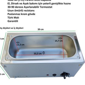Resim Egekırkan Parafin Makinesi Isıtıcı El Ayak Dirsek Parafin Kazanı (5 lt) S560 