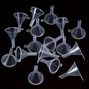 Resim Mini Plastik Huni Seti 5/10/20 adet, Şişeler için, Kozmetikler ve Laboratuvar Kullanımı için Çok Yönlü Küçük Dolum Hunisi 