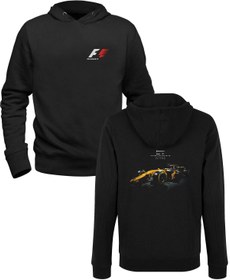 Resim Alfa Tshirt Formula Dijital Baskılı Siyah Ön Arka Baskılı Çocuk Sweatshirt 