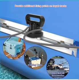 Resim Xindoker Kano İz Takımı Bağlama Zinciri, Nilon Kordon, Soğutucu/balık Kutusu Sabitleyici Aksesuarı, 4 Adet Paket 