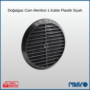 Resim GLASSMAKRO Doğalgaz Cam Menfezi Siyah 