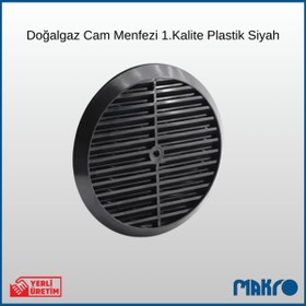Resim GLASSMAKRO Doğalgaz Cam Menfezi Siyah 