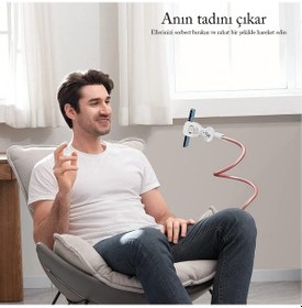 Resim Bix Saiji Ivy Akrobat Esnek Telefon Tutucu Pembe 