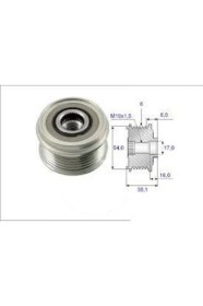 Resim Mako 83669501 Alternatör Kasnağı 1.3 Multijet 105A 77362721 