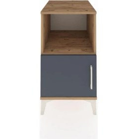 Resim Kronos Komodin 2 Raflı Tek Kapaklı 44X59X80 Çam-Antrasit 