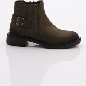 Resim Dgn 042 Kadin Yani Tokali Klasik Bot 042-2495-R0651 Haki Nubuk 