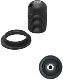 Resim Tuncel Store Şahnet E14 Siyah Dişli Duy Abajur Masa Lambası Lambader Duy 