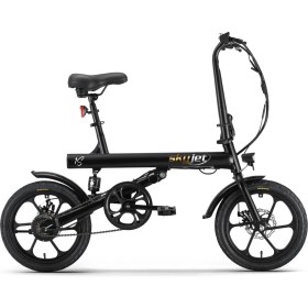 Resim Skyjet 1-S Katlanabilir Şehir Bisikleti 16 inç Siyah Renkli Hafif Tasarım 