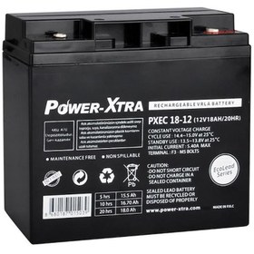 Resim Power-Xtra EcoLead Series - PXEC18-12 - 12V 18 Ah Kuru Akü - F3 - (M5 Bolts) 