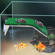 Resim 1 adet Kaplumbağa Güneşe Batırma Kurutma Dinlenme Alanı, Emme Kupası Tırmanma Merdiveni, Akvaryum Süsü 