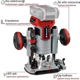 Resim Lidyahan Store Professional Akülü Dik &amp; Kenar Freze Seti Tp-Ro 18 Set Li Bl-Solo Power X-Change (18 V, Kömürsüz, Hassas Freze Derinliği Ayarı, Aksesuar ve Çanta Dahil, Akü Dahil Değildir) - 4350410 
