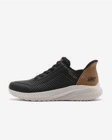 Resim Skechers Bobs Squad Chaos - Heel Preferred Erkek Siyah Spor Ayakkabı 118305 Blk 