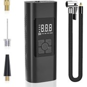 Resim Elektrikli Hava Pompası, Bisiklet Pompası, Elektrikli, 150 Psi, 6000 Mah Pilli Hava Pompası, Lcd Gerçek Zamanlı Lastik Basıncı İzleme, Led'li Ve Usb Çıkışlı Akülü Kompresör, Bisiklet, Araba, Pompası-1030 