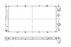 Resim KALE 0533331AB-SU RADYATÖRÜ MGN I 95-99 SCENIC 00-03 1.6-2.0İ-1.9DTI AC MEK 585x397.5x34.5 1 SI 