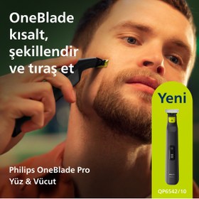 Resim Oneblade Pro Islak/kuru Yüz ve Vücut Tıraş Makinesi, 12 Uzunluk Ayarı, QP6542/10 