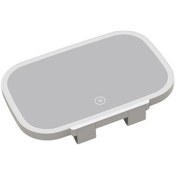 Resim Led Işıklı Araba Güneşlikli Makyaj Aynası Dokunmatik Ekranlı Güneşlikli Kozmetik Aynası 3 Işık Modu Araba Kamyonet Suv İçin 