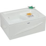 Resim Sioux Oturmalı Mini Dikdörtgen Küvet 110x80, H43 (Gövde + Metal Ayak + 4 Yön Panel) 