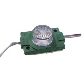 Resim 12 Volt 1.5 Watt Tek Mercekli Modül Led Yeşil (10 Adet) 