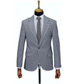 Resim Erkek Tek Spor Ceket Çift Yırtmaçlı Bgl-st03982 Lacivert 