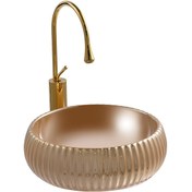 Resim Lena E-4161A Tezgah Üstü Porselen Lavabo 