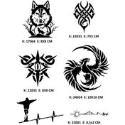 Resim Vahşi Modeler Geçici Dövme Kalıpları Sadece Desen 