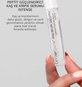Resim BROWWAUW Kaş & Kirpik Serumu Intense -peptit, Hyaluronik Asit, Argan- Dökülme Karşıtı Ve Besleyici 