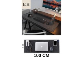 Resim EUROLUXE Keçe Masa Üstü Düzenleyici Mat 50X100 cm Antrasit Renkli Antibakteriyel Özellikli 