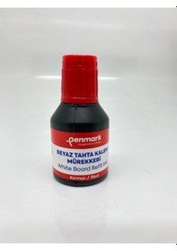 Resim Beyaz Tahta Kalem Mürekkebi Kırmızı 30cc Kırmızı 