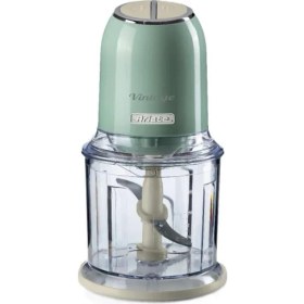 Resim Doğrayıcı Yeşil 0438/04-2 Hız Kademeli, 2 Buton ve 4 Paslanmaz Çelik Bıçak, Sebze Doğrayıcı, Buz Kırıcı Özellikli, 600 ml Ölçekli Kupa ile Kullanım 