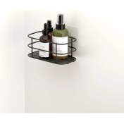 Resim Tekno-tel Teknotel Yapışkanlı Banyo&mutfak Rafı Mat Siyah Grena Seri ST121 
