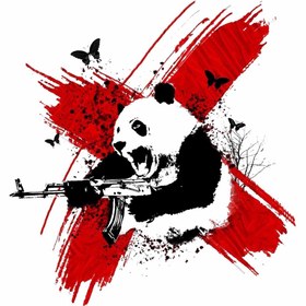 Resim Kendim Seçtim Panda Bear Shoot Savaşcı Kung Fu Kungfu Mouse Pad 