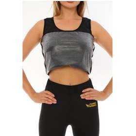 Resim Form Angel Unisex Battal Boy Orijinal Kadın Sauna Terleten Termal Sauna Atlet Siyahsarı 