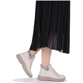 Resim Kuum London K108908 Bej Termal Kürklü Kadın Düz Kışlık Bot 001 