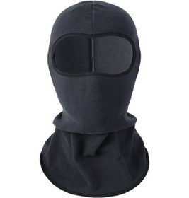 Resim Butu Motosiklet Bisikleti Bisiklet Kayak İçin Rüzgar Geçirmez Termal Balaclava Yüz Maskesi Boyun Isıtıcı - Koyu Gri 