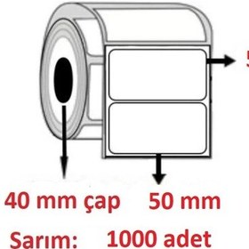 Resim Özsaraç Etiket Eco Termal Etiket 50 x 50 MM 1000'li Sarım 