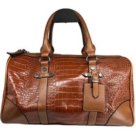 Resim David Rossi Deri Rugan Damarlı Spor Çantası Krem 