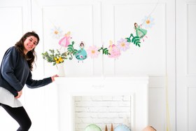 Resim Prensesler Temalı Duvar Süsü Banner Süs 2 Metre 