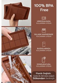 Resim 1 Adet Dubai Çikolatası Kalıbı - Büyük Tablet Çikolata Kalıbı Silikon Kalıp 